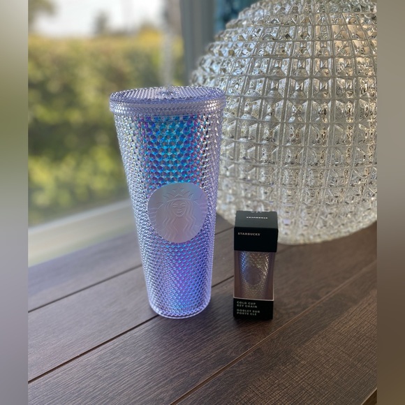 Unicorn Starbucks Iridescent Bling Studded Starbucks Venti Tumbler & Key Chain - Picture 9 of 13